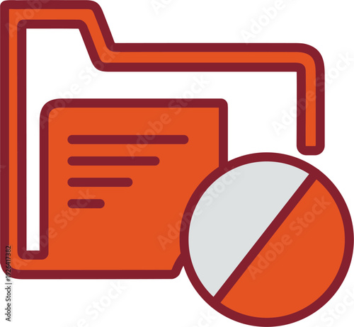 Block Folder Vector Icon