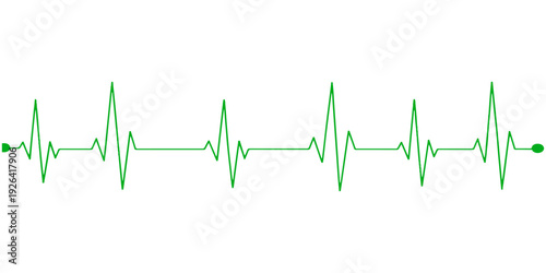 A healthy heart rate pulses through an EKG medical monitor, where a rhythmic heartbeat wave forms a heart shape on a digital cardiogram vector illustration for healthcare technology