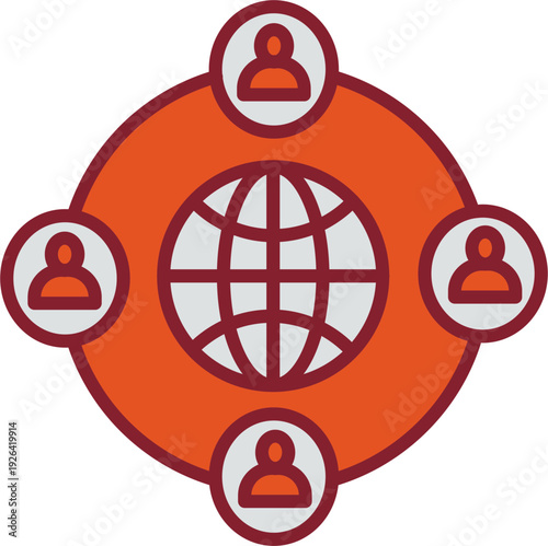 Company Network Vector Icon