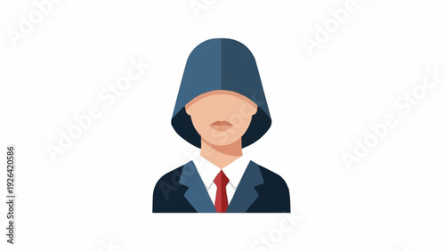 Businessman wearing blue hoodie and tie.