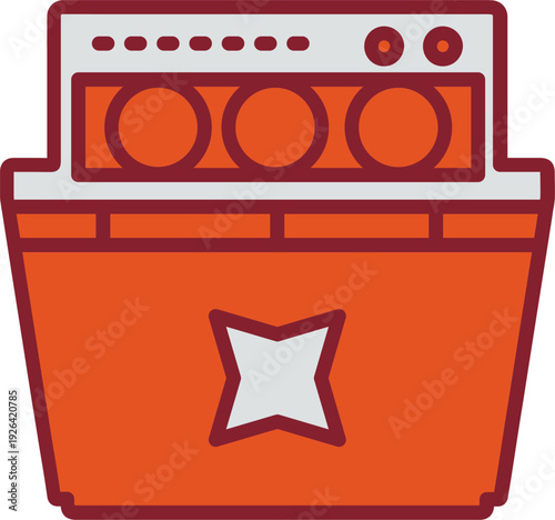 Dishwasher Vector Icon