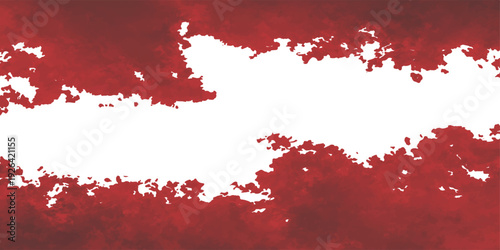 A red grunge background features a textured pattern of ink splats and paint splashes to create an artistic blood splatter illustration for a bold vector art backdrop design