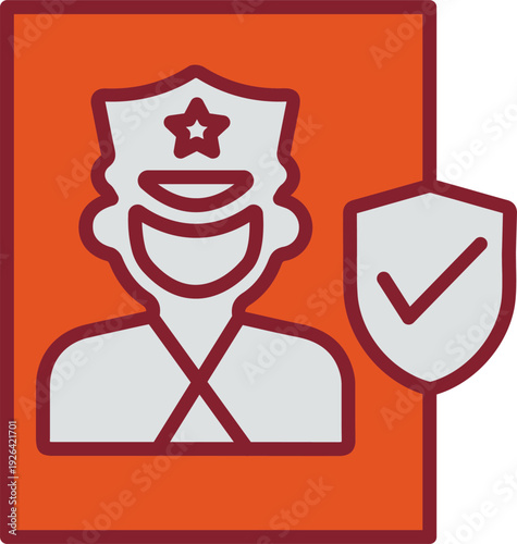 Cinema Security Guard Vector Icon