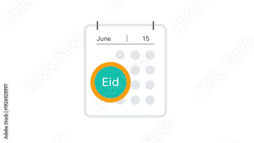 Eid celebration calendar event marked.