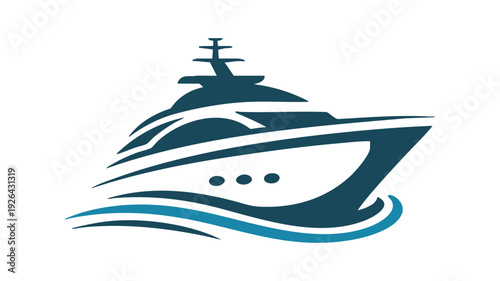 Modern naval warship sailing through calm waters with dynamic waves