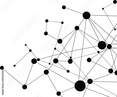 A simple, interconnected network of lines and dots, subtly forming a shape – perhaps a stylized letter or a geometric form