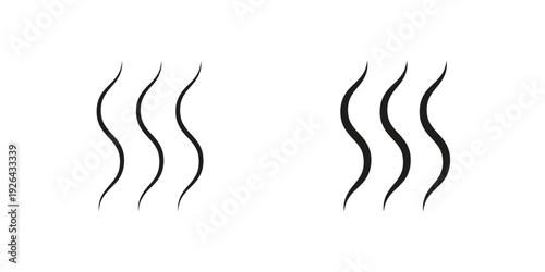 Smoke steam icon. simple thin line icon vector illustration pack on white