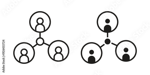 Stakeholders icon. simple thin line icon vector illustration pack on white