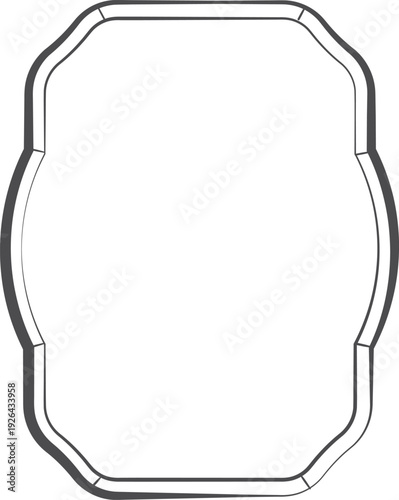 Album doodle border. Picture frame in elegant drawing style