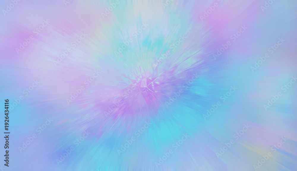 Obraz premium Pastel rainbow radial burst zoom blur gradient abstract background banner poster design