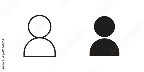 User icon. simple thin line icon vector illustration pack on white