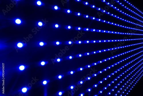 Photos Patrón de luces LED azules y fondo digital