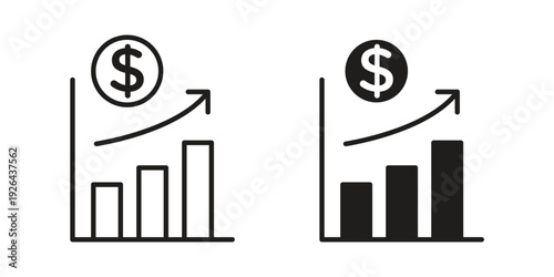 Yield icon. simple thin line icon vector illustration pack on white