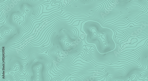 Seamless teal topographic contour with fine terrain lines on soft gradient background