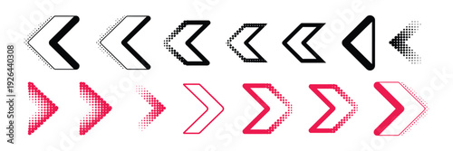 Halftone Moving Arrow, Dynamic Vector Illustration Showing Speed, Acceleration, and Fast Movement for Technology