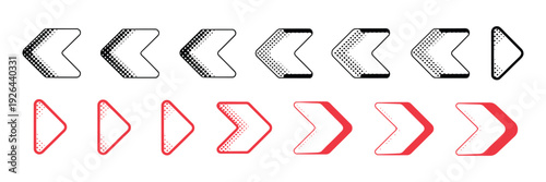 Halftone Moving Arrow, Dynamic Vector Illustration Showing Speed, Acceleration, and Fast Movement for Technology