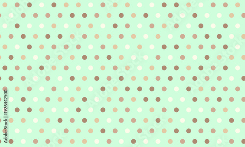 Elegant pastel green background adorned with a delicate repeating pattern of beige and white polka dots.  Perfect for invitations, websites, branding, and textile design.