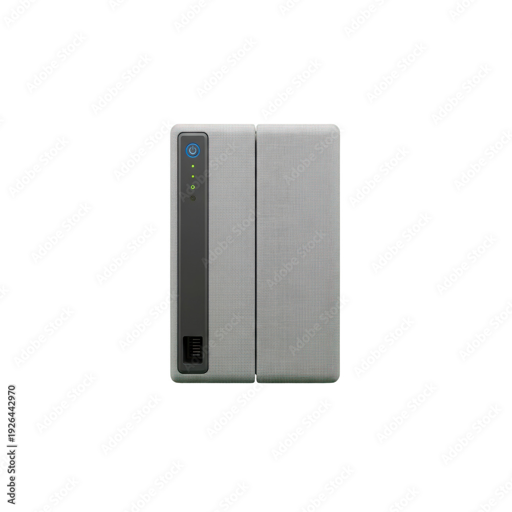 Obraz premium NAS server with power button and LED indicator