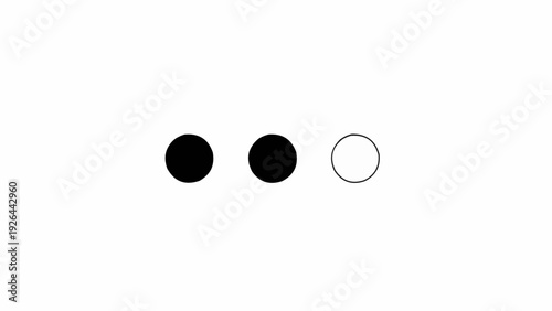 Three circles in a row.