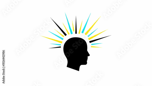 Black silhouette of a human head.