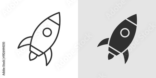 Startup Icon representing entrepreneurship, business launch, and innovative ventures. Stroke, filled, and colored vector illustration.