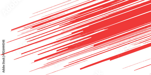 A vibrant red brush stroke isolated on transparent background. 
