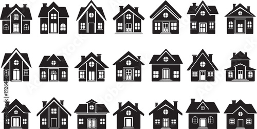 Black and white house home silhouette 5 architecture