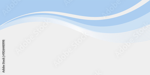 Modern Blue and White Wave Abstract Background. Minimalist Geometric Curves and Flowing Lines for Corporate Identity and Web Header. vector illustration