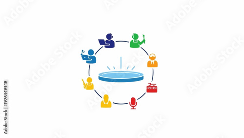 People Connecting Around Water Source.