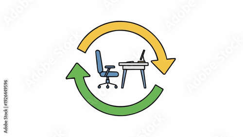 Office Chair and Desk Rotation Cycle.