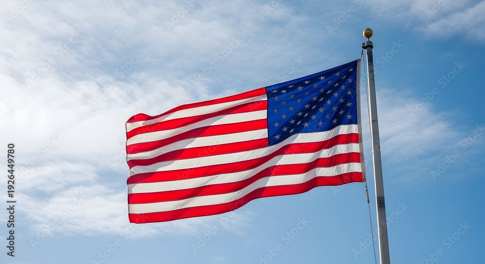 Obraz premium American flag on labor day celebrating workers' rights and freedom