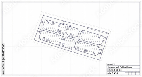 Detailed blueprint of a complex industrial component with intricate internal structures and design.