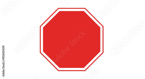 Red octagonal stop sign symbol on white background