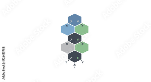 Colorful Hexagonal Shapes in Cluster.