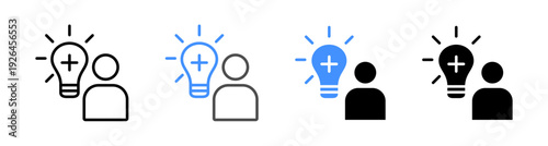 Positive Thinking and Optimism icon vector illustration