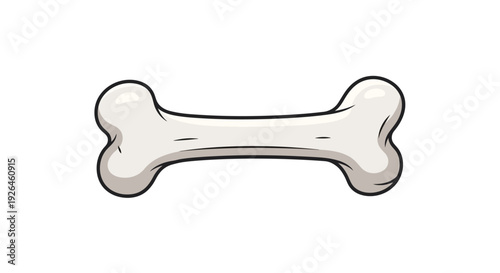 Cartoon bone illustration on white background for pet themes