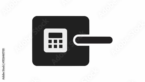 Digital combination lock with key.