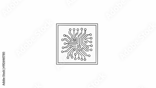 Microchip Circuit Board Design Closeup.