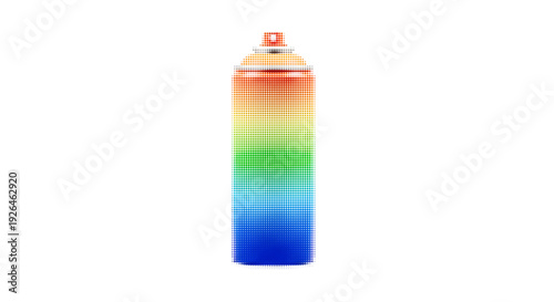 Spray Paint Can with Halftone Texture Effect