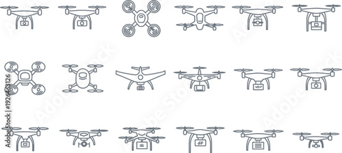 Drone icon set