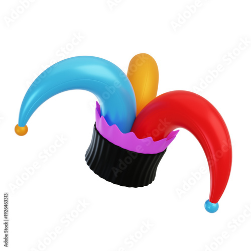 clown-hat-festival-and-carnival-icon-3d