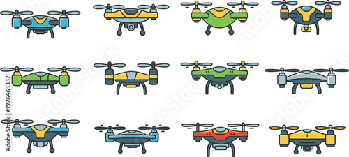 Drone icon set