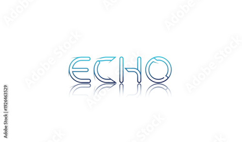 SEO-Friendly Title:
Minimalist Echo Typography Vector Logo with Geometric Outline for Elegant Branding and Design