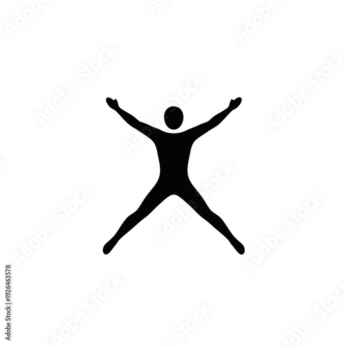 A person parachuting safely through the air with a parachute