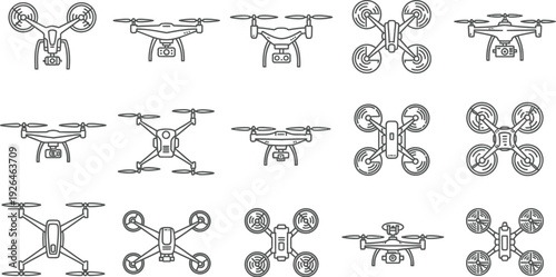 Drone icon set