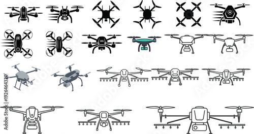 Drone icon set