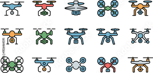 Drone icon set