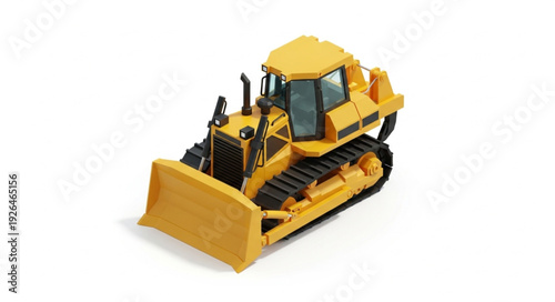 Yellow Toy Bulldozer Model Vehicle.