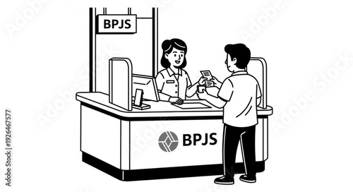 Bank Teller Assisting Customer Transaction.