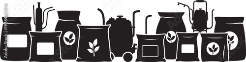 Black silhouettes of various tea and coffee brewing devices